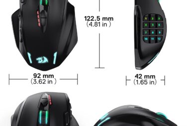 redragon m908 impact rgb led mmo gaming mouse review
