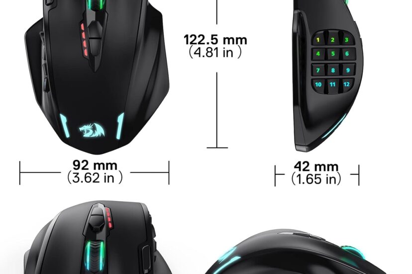redragon m908 impact rgb led mmo gaming mouse review
