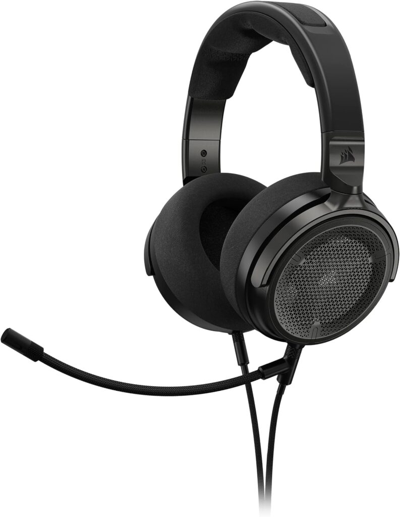 Corsair Virtuoso PRO Wired Open Back Gaming Headset - Detachable Uni-Directional Microphone - 50mm Graphene Drivers - 20Hz-40 kHz Frequency Response - Carbon