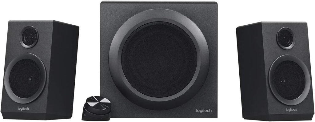 Logitech Z333 2.1 Speakers – Easy-access Volume Control, Headphone Jack – PC, Mobile Device, TV, DVD/Blueray Player, and Game Console Compatible, Black : Everything Else