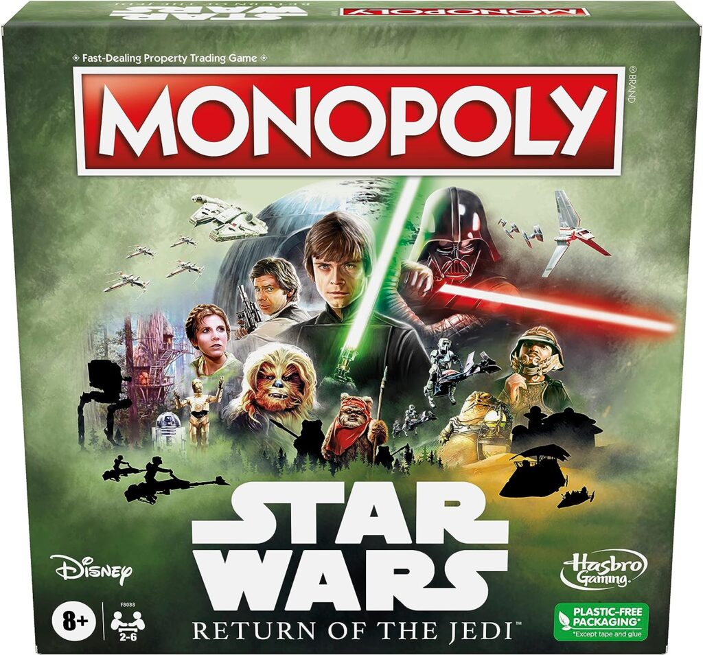 Monopoly: Star Wars Return of The Jedi Board Game for 2-6 Players, Inspired by Return of The Jedi Movie, Game for Families and Kids Ages 8+ (Amazon Exclusive)