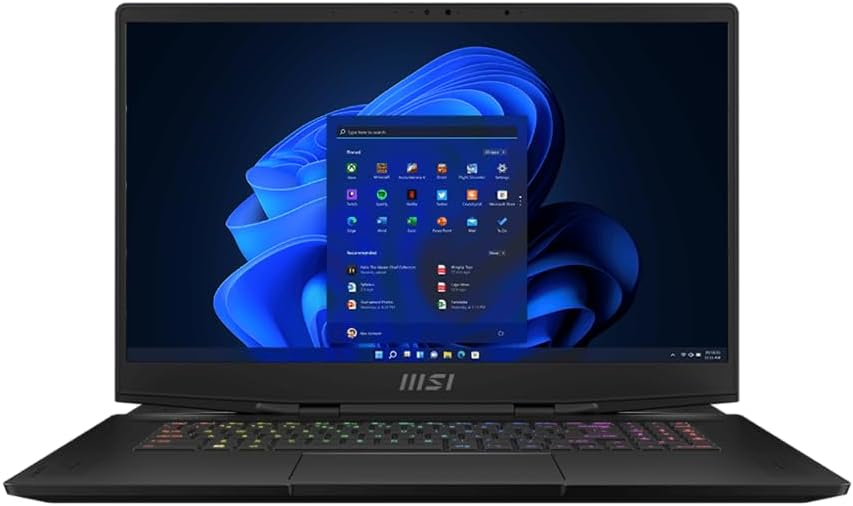 MSI Stealth GS77 Gaming Laptop: Intel Core i7-12700H GeForce RTX 3060, 17.3 FHD, 144Hz, 16GB DDR5, 1TB NVMe SSD, USB-Type C, Thunderbolt 4, CNC Aluminum, Win 11 Home: Core Black 12UE-046