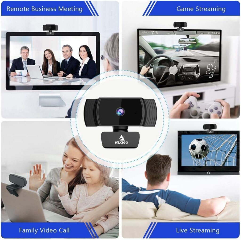 NexiGo N930AF Webcam with Microphone for Desktop, Autofocus, Webcam for Laptop, Computer Camera, 1080p HD USB Web Camera, Compatible with Zoom/Skype/Teams/Webex