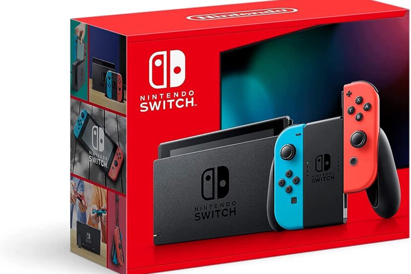 nintendo switch with neon blue and neon red joycon review