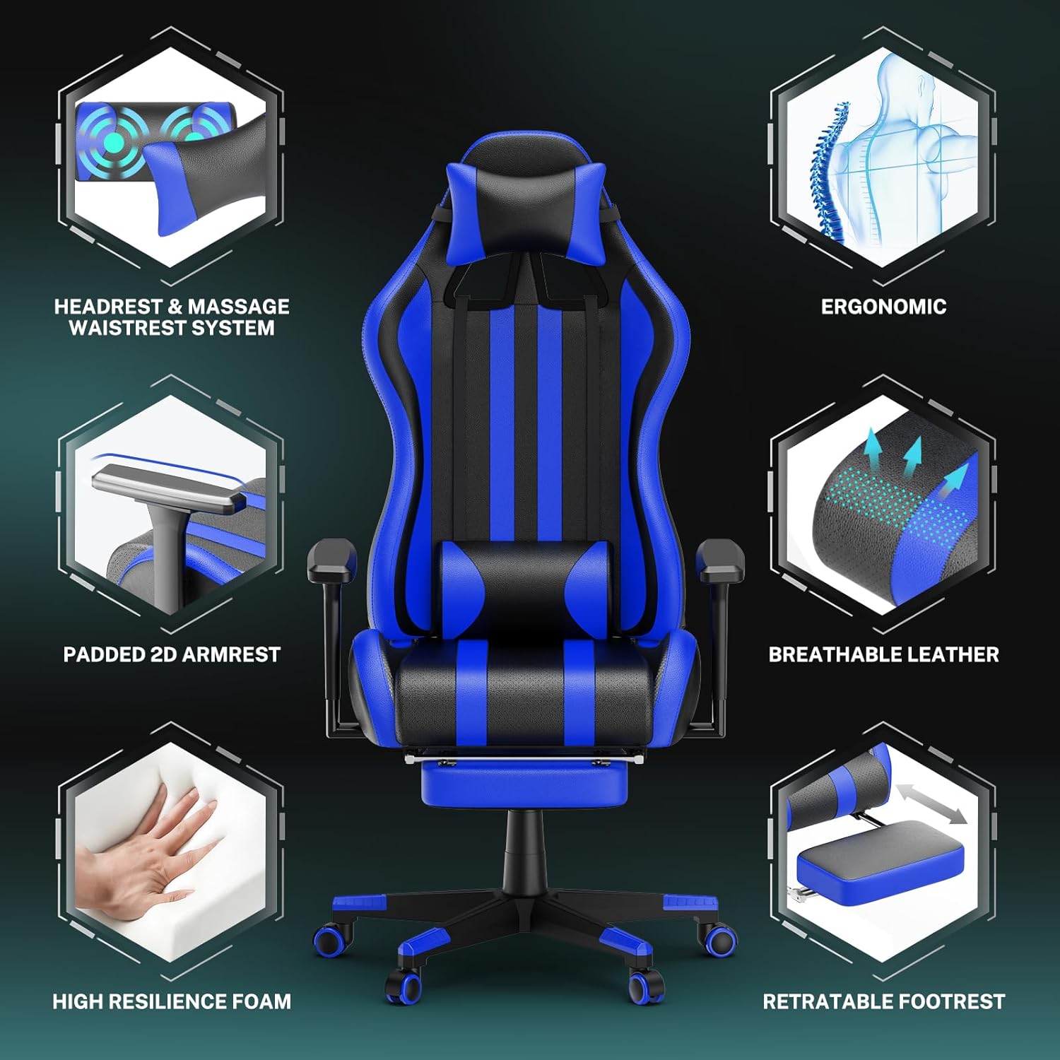 Soontrans Blue Gaming Chair Review - The Gaming Mecca