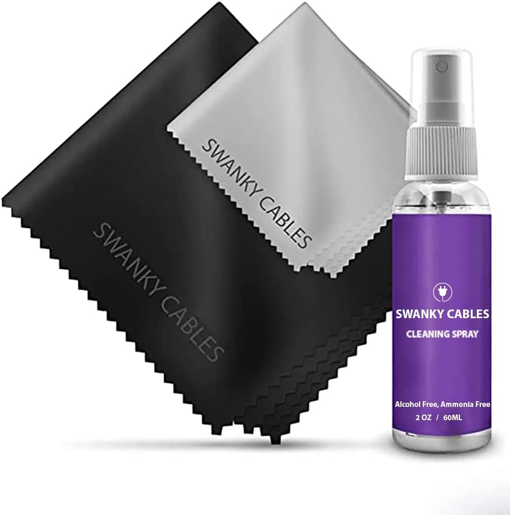 Swanky Computer Screen Cleaner Kit: Set of Electronic Cleaner Spray Microfiber Cleaning Cloth for Tv Cleaner - Ipad Screen Cleaner - iPhone Cleaner - Monitor Cleaner - Laptop Cleaner (2 Oz, 1-Pack)
