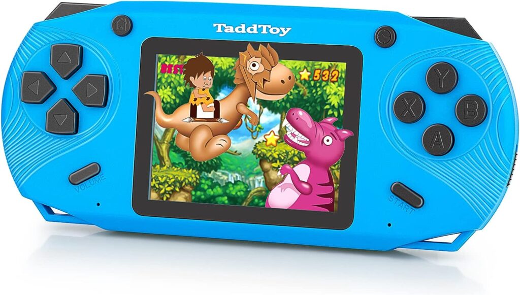 TaddToy 16 Bit Handheld Game Console for Kids Adults, 3.0 Large Screen Preloaded 200 Classic Portable Retro Video Handheld Games with Type-C Port Rechargeable Battery for Birthday Gift for Kids Blue