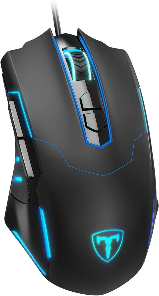 WEEMSBOX Wired Gaming Mouse, PC Gaming Mice [Breathing RGB LED] [Plug Play] High-Precision Adjustable 7200 DPI, 7 Programmable Buttons, Ergonomic Computer USB Mouse for Windows/PC/Mac/Laptop Gamer