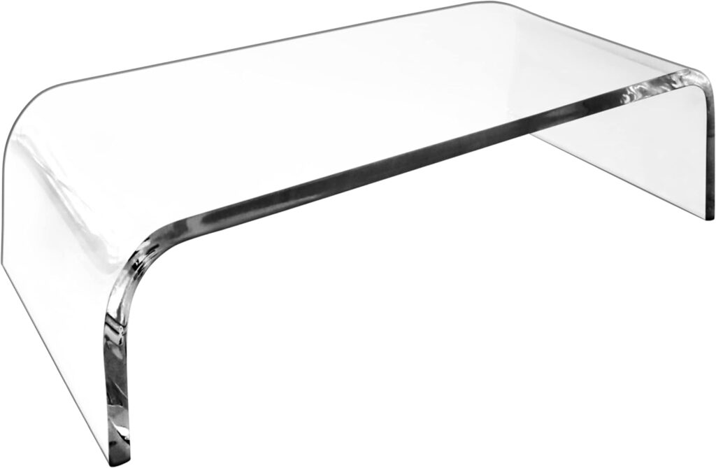 AMT Premium Acrylic Clear Monitor Riser Laptop/PC/Multimedia Monitor Stand for Home Office