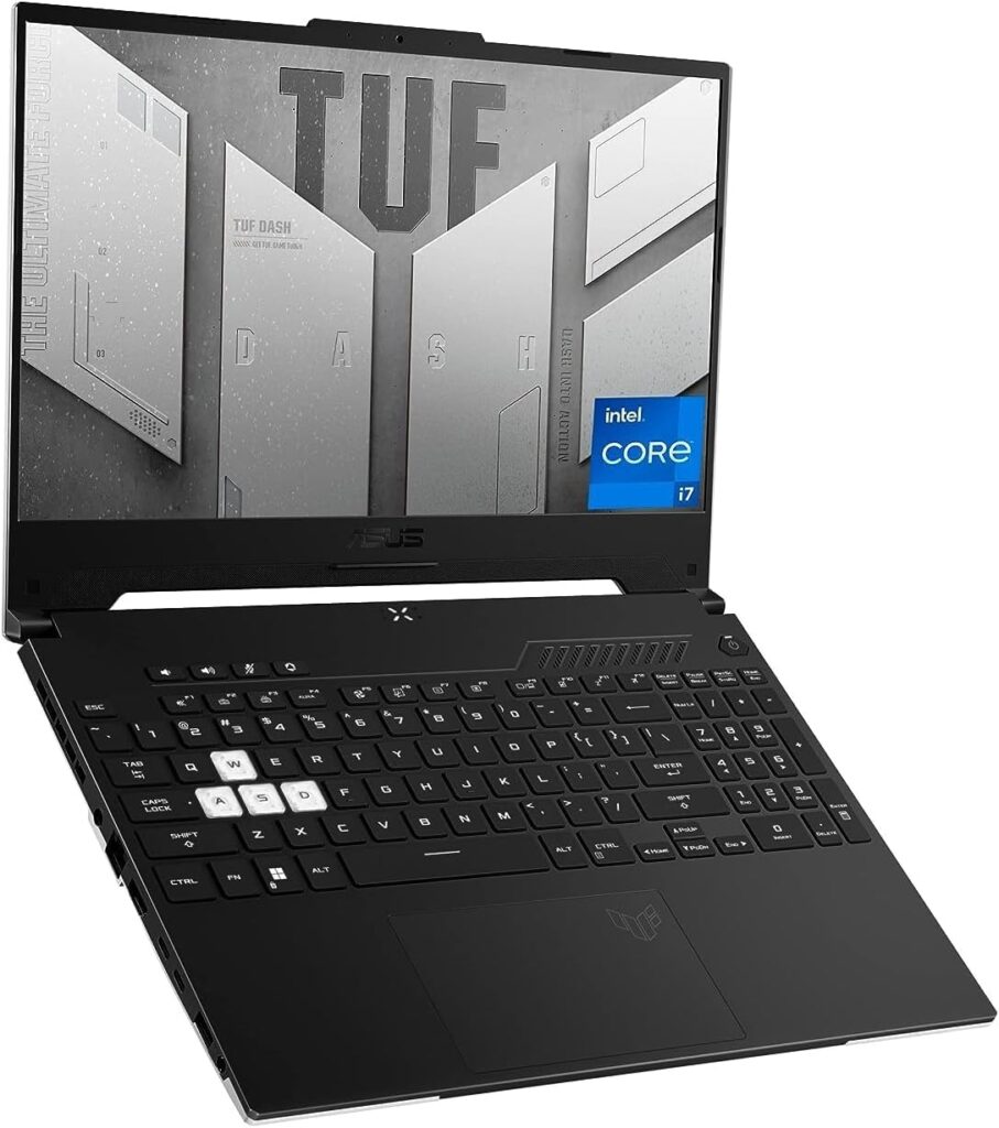 ASUS TUF Dash 15 (2022) Gaming Laptop, 15.6 144Hz FHD Display, Intel Core i7-12650H, GeForce RTX 3060, 16GB DDR5, 512GB SSD, Thunderbolt 4, Windows 11 Home, Off Black, FX517ZM-AS73