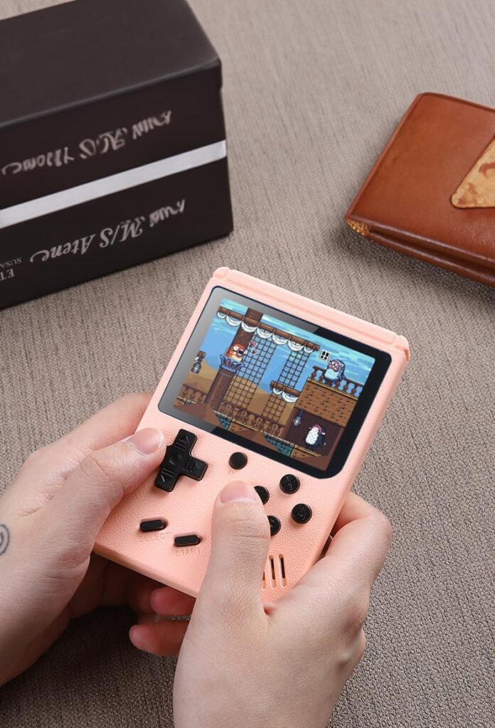 Handheld Game Console with Classical Retro Single and Multiplayer Games, 3.0 Inch Gameboy Kids Screen Portable Retro Video Game Console Support TV Connection (400 Games)