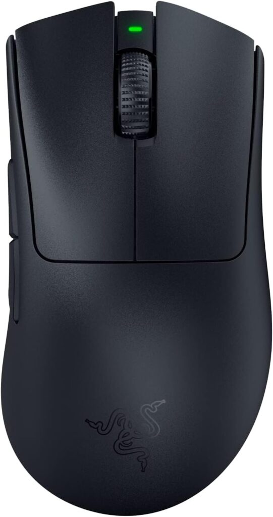 Razer DeathAdder V3 Pro Gaming Mouse: 63g Ultra Lightweight - Focus Pro 30K Optical Sensor - Fast Optical Switches Gen-3 - HyperSpeed Wireless - 5 Programmable Buttons - 90 Hr Battery - Black