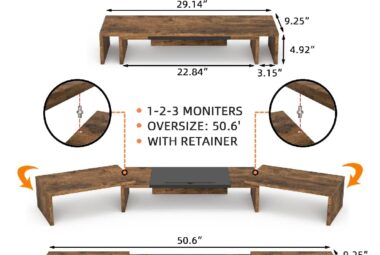 westree triple dual monitor stand riser review