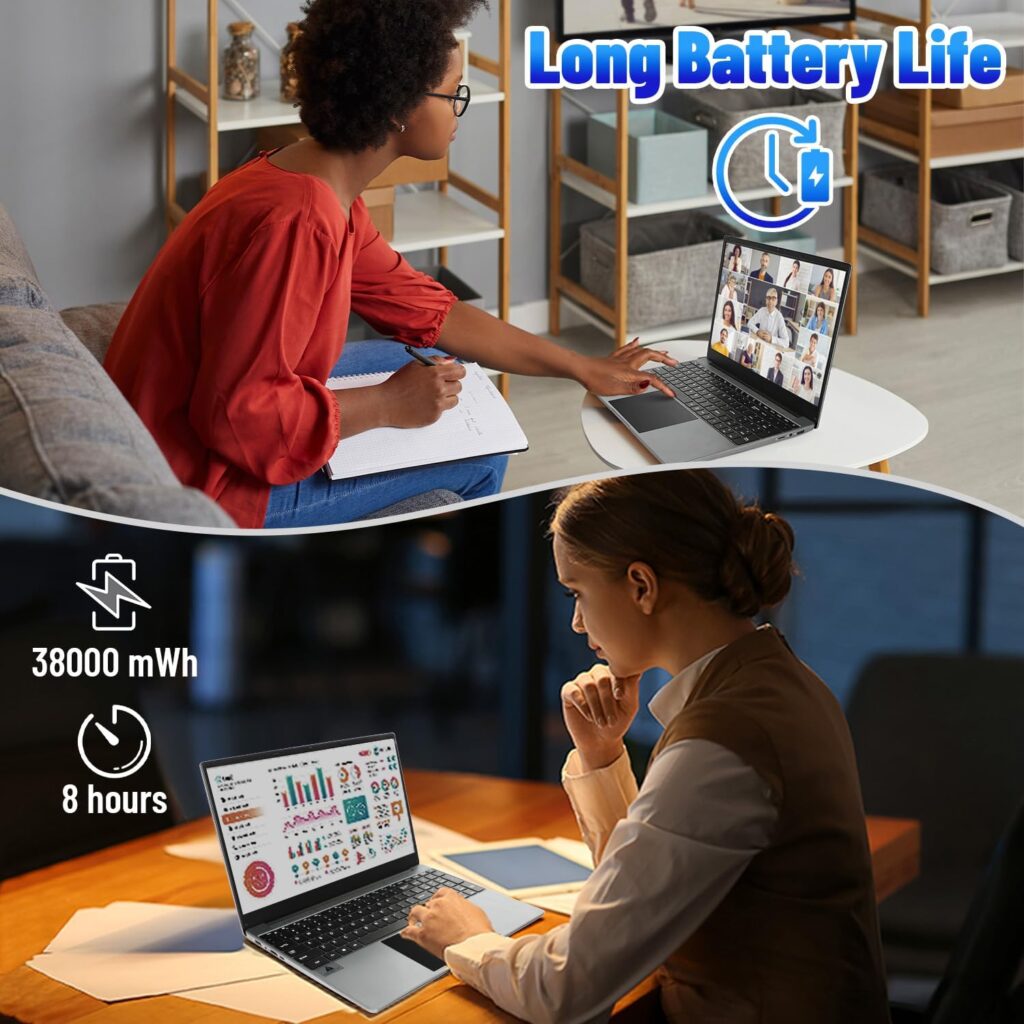 ANMESC Laptop Computer 15.6 with 1080P FHD Display, Quad-Core Intel Celeron N5095 Processors, 12GB DDR4 512GB SSD,Windows 11 Laptop Computers