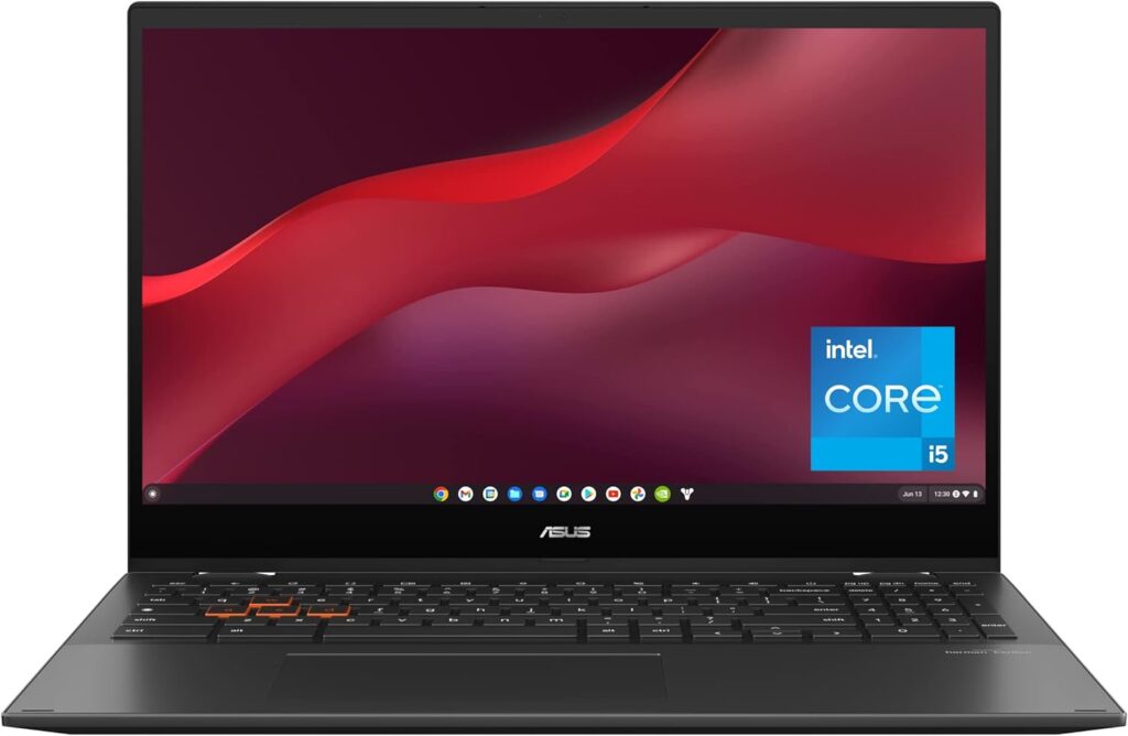 ASUS Chromebook Vibe CX55 Flip, Cloud Gaming Laptop, 15.6 Full HD 144 Hz Touch Display, Intel® Core™ i5-1135G7 Processor, 512GB SSD, 16GB RAM, ChromeOS, Mineral Gray, CX5501FEA-AS562T