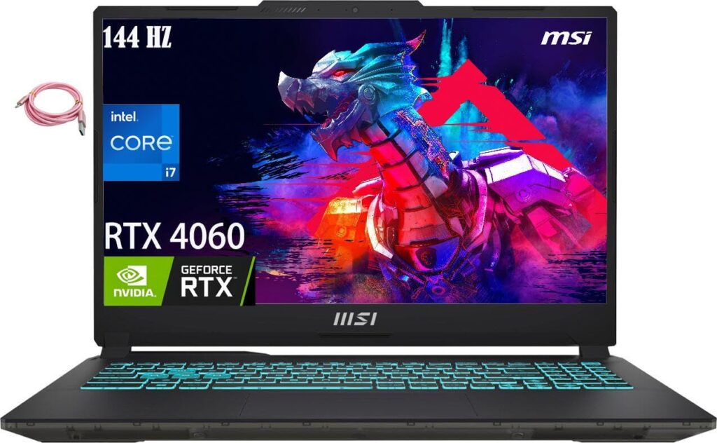 MSI 2023 Cyborg Gaming Laptop, 15.6 FHD 144Hz FHD IPS-Type Display, NVIDIA GeForce RTX 4060,Intel Core i7-12650H, 64GB DDR5, 2TB PCIe SSD, Wi-Fi 6, Windows 11 Home, Backlit Keyboard, Black/OLY