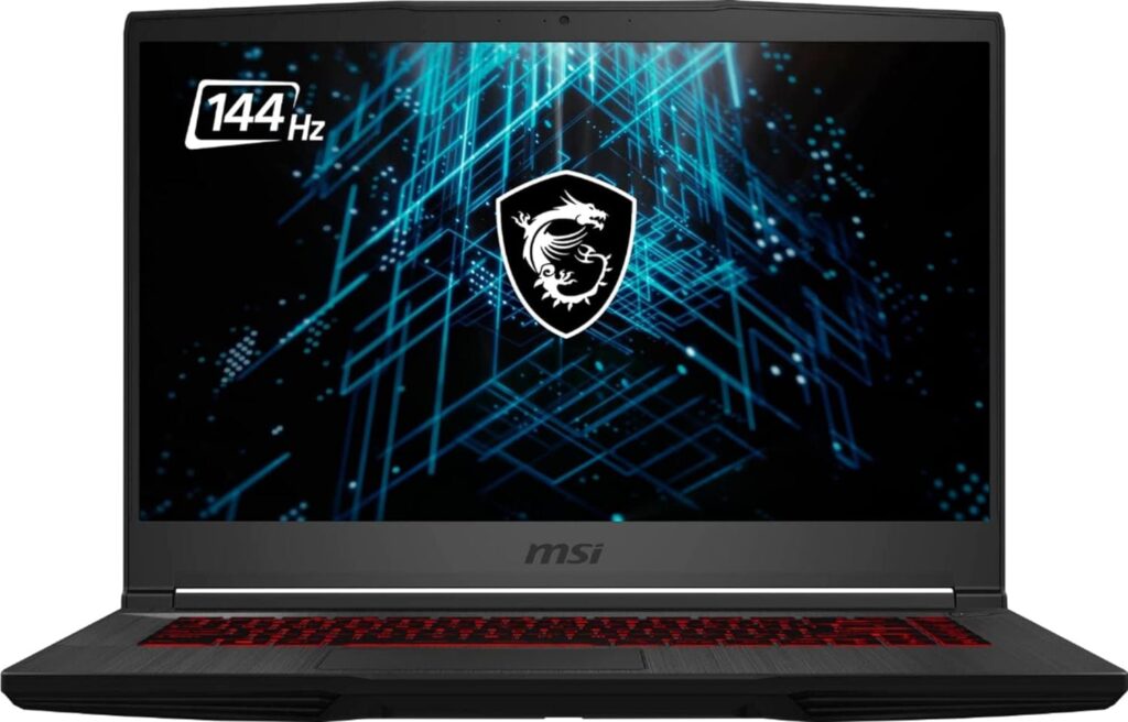 MSI GF65 Thin 10UE Gaming Laptop: 15.6 144hz IPS-Level Screen, Intel 10th Gen i5-10500H, NVIDIA GeForce RTX3060, 512GB SSD, 8GB Memory, Black