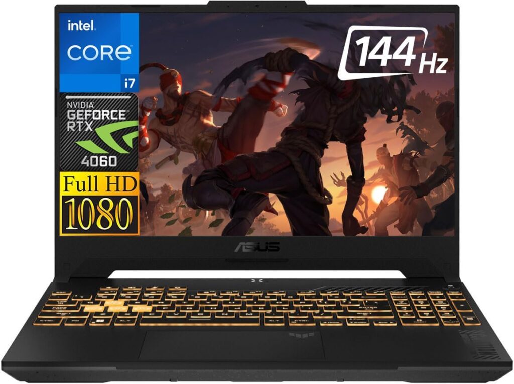 ASUS TUF Gaming Laptop 2023 Newest, 15.6 FHD Display, NVIDIA GeForce RTX 4060, Intel Core i7-12700H (Beat i9-11950H) up to 4.7GHz, 16GB RAM, 1TB SSD, Wi-Fi 6, Backlit Keyboard, Windows 11 Home