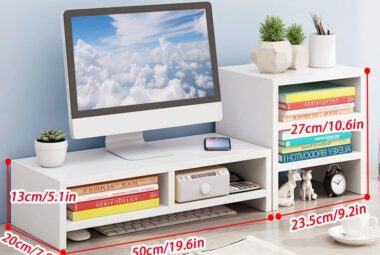 computer monitor stand riserdouble layer monitor bracket 3 layer independent storage rackdesktop organizer computer moni 1