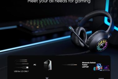 gaming headset stereo ps5 headset ps4 headset xbox one headset pc headset 9 colors rbg gaming headphones with mute micro 2