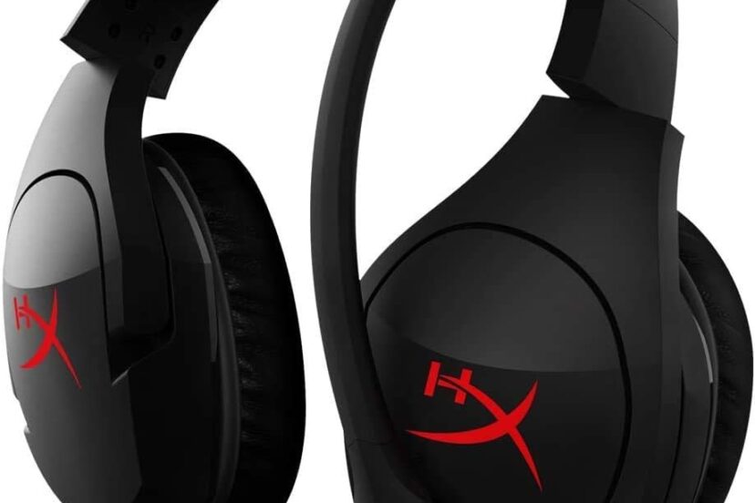 hyperx cloud stinger gaming headset lightweight comfortable memory foam swivel to mute noise cancellation mic works on p 1