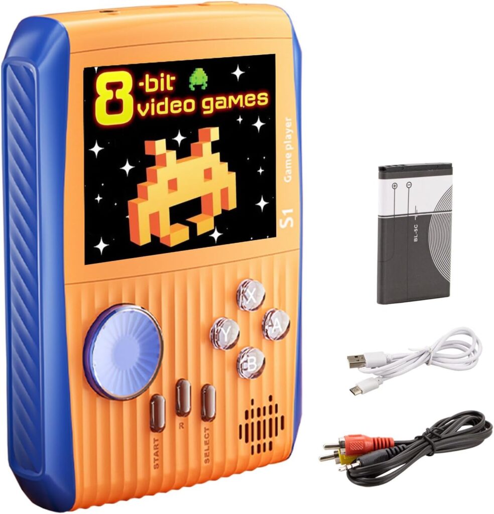 Kid Mini Handheld Retro Games Console Built in 666 Classic Games, Portable Handheld Video Games Console, 3 Inch Screen, 1020mAh Battery, Christmas Birthday Gift Game Player for Boy Girl