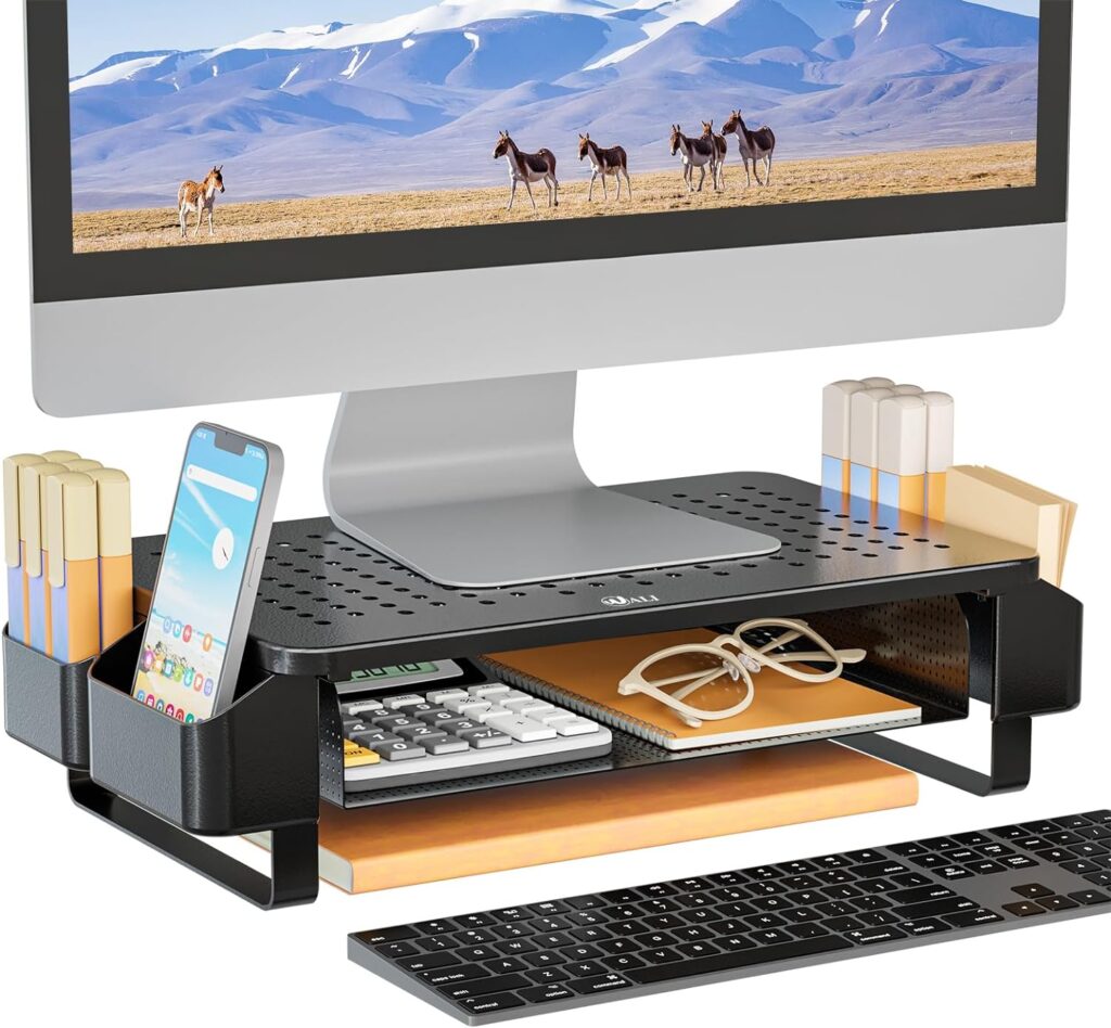 WALI Bundles-Monitor Stand Riser and Computer Monitor Stand with Storage