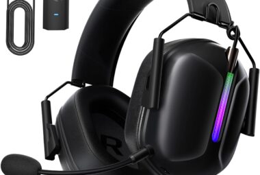 24ghz wireless gaming headset for ps5 ps4 pc nintendo switch mac bluetooth 53 gaming headphones with microphone noise ca