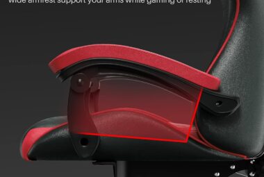bigzzia gaming racing chair with headrest and lumbar support adjustable swivel rolling for office reclining high back pu 2