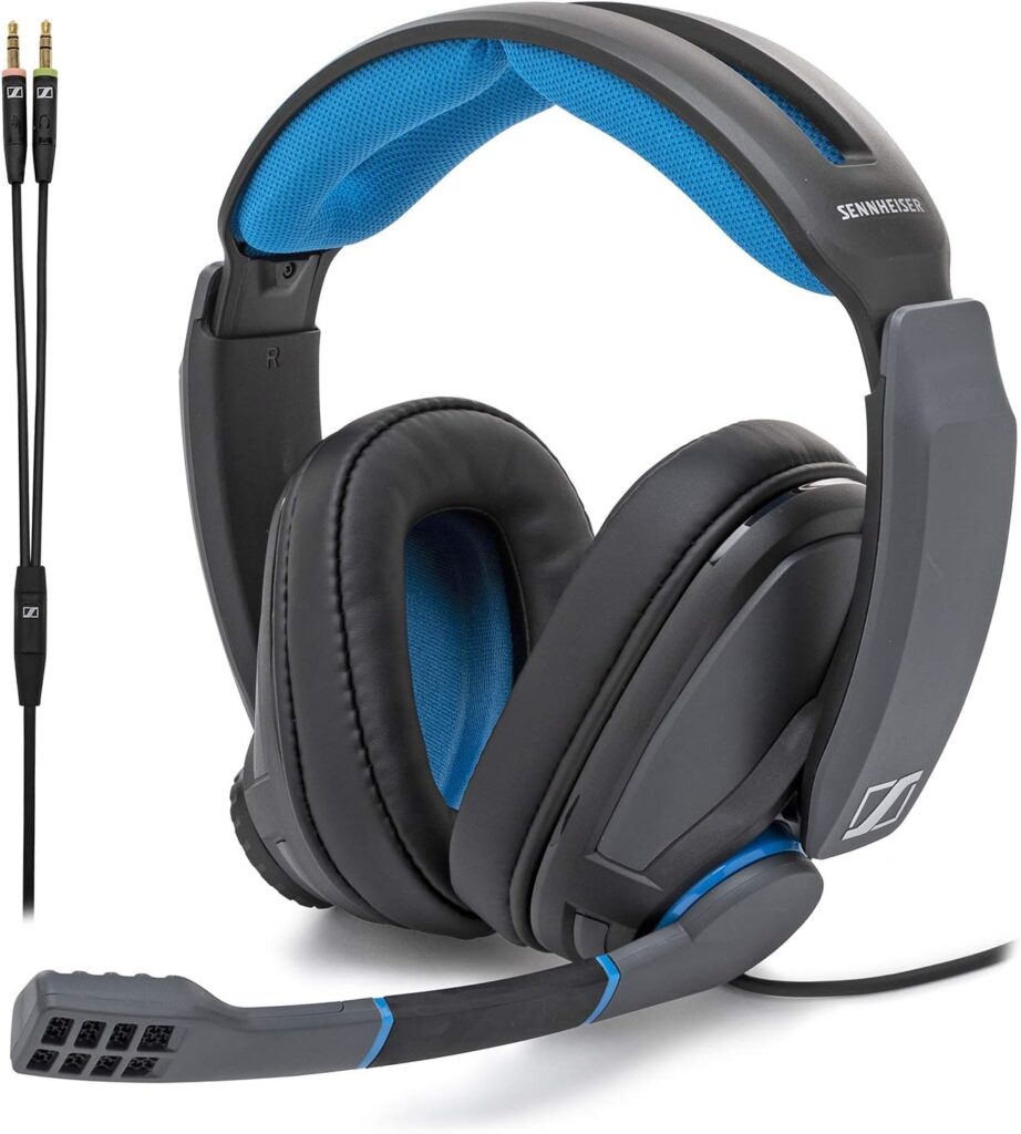 EPOS Sennheiser GSP 300 Gaming Headset with Noise-Cancelling Mic, Flip-to-Mute, Comfortable Memory Foam Ear Pads, Headphones for PC, Mac, Xbox One, PS4, Nintendo Switch, and Smartphone compatible.