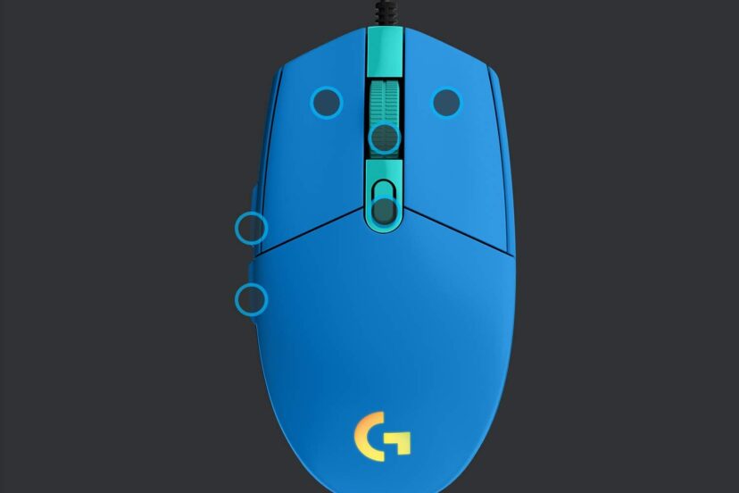 logitech g203 wired gaming mouse 8000 dpi rainbow optical effect lightsync rgb 6 programmable buttons on board memory sc 1