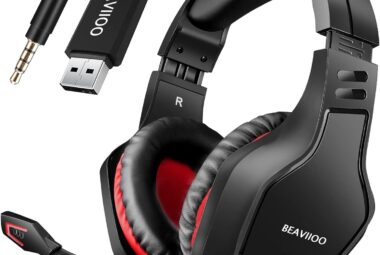 wireless gaming headset pc ps5 ps4 50 hr battery noise canceling mic surround sound for immersive gaming virtual meeting