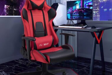 furmax video gaming chair ergonomic pc computer office chair racing leather adjustable swivel chair with headrest and lu 2