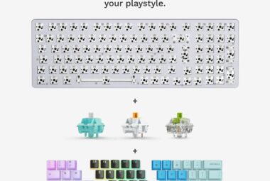 glorious custom gaming keyboard gmmk 85 percent tkl usb c wired mechanical keyboard rgb hot swappable switches keycaps s 1
