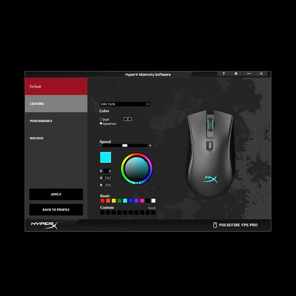 HyperX Pulsefire Raid – Gaming Mouse, 11 Programmable Buttons, RGB, Ergonomic Design, Comfortable Side Grips, Software-Controlled Customization,Black