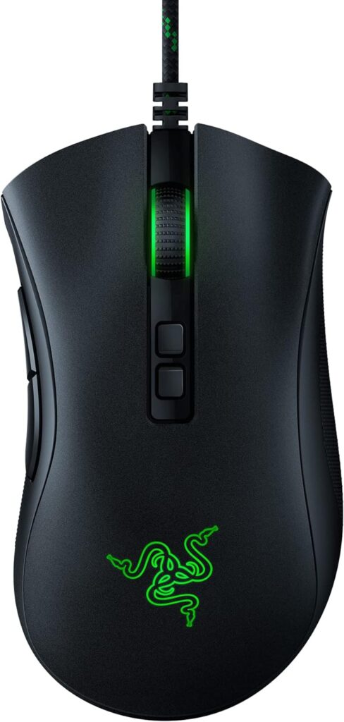 Razer DeathAdder V2 Gaming Mouse: 20K DPI Optical Sensor - Fastest Gaming Mouse Switch - Chroma RGB Lighting - 8 Programmable Buttons - Ergonomic Shape - Halo Infinite Edition