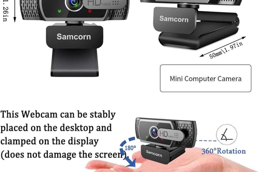webcam with microphone for desktop1080p hd usb webcam live streaming laptop pc computer web camera for video calling con 1