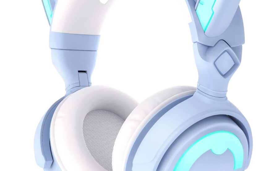 yowu rgb cat ear headphone 4 upgraded wireless wired gaming headset with attachable hd microphone active noise reduction