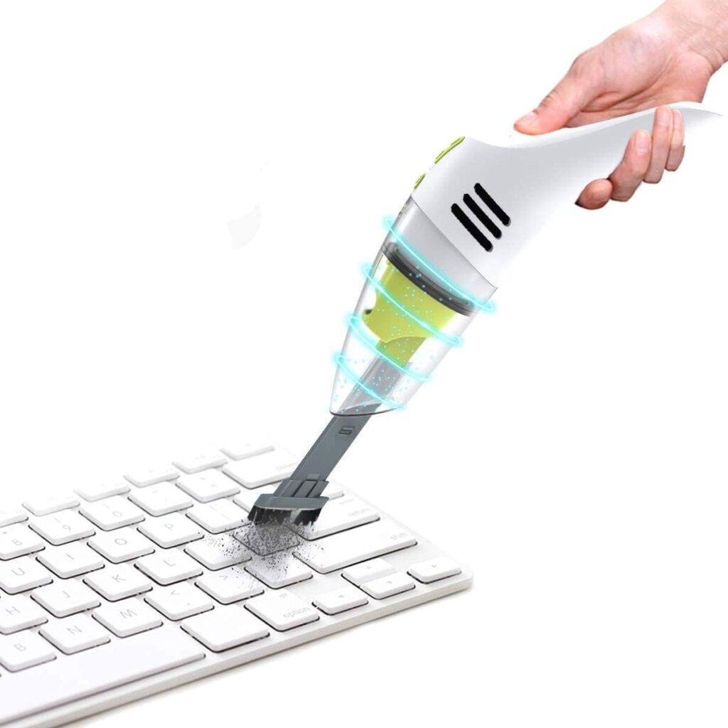 MECO Keyboard Cleaner, Rechargeable Mini Vacuum Wet Dry Cordless Desk Vacuum Cleaner for Laptop Piano Computer Car