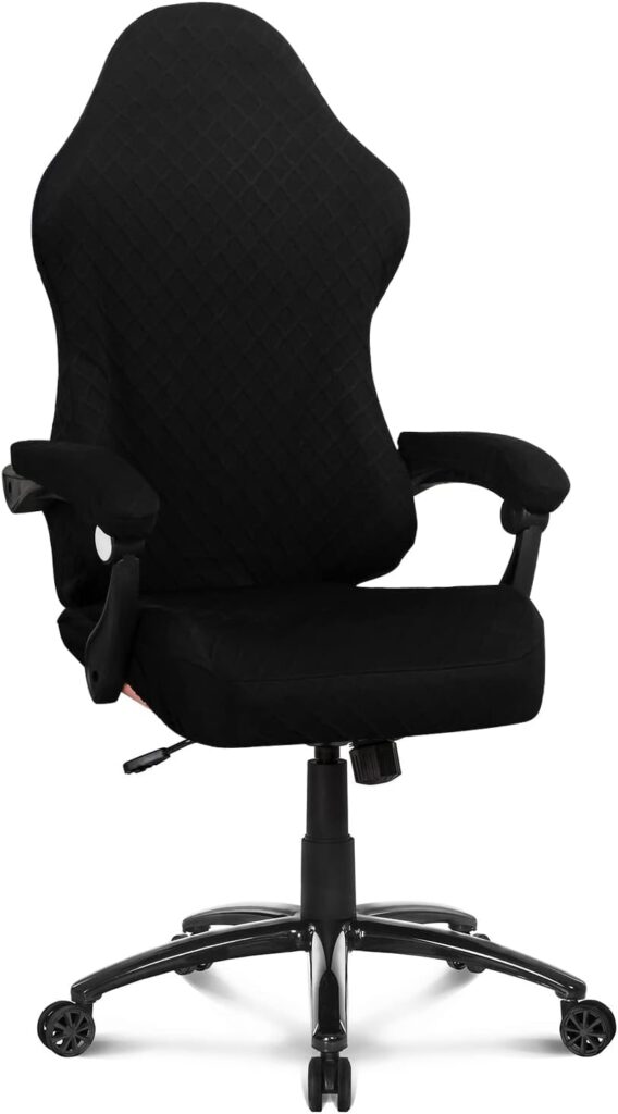 NO Chair,ONLY Covers Gaming Chair Slipcovers Stretchy Polyester Covers for Reclining Racing Gaming Gaming Chair (Black)