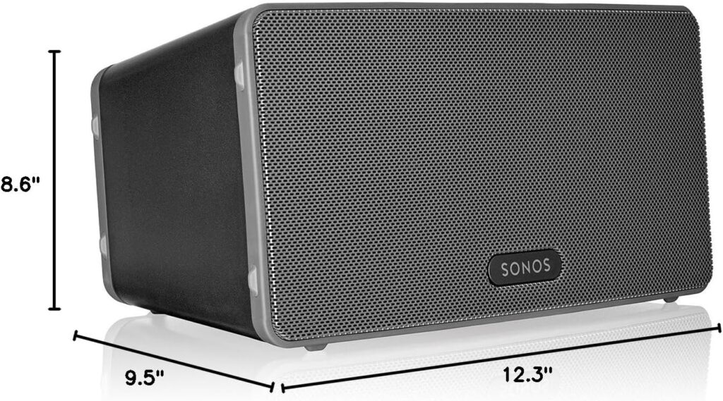 Sonos Play:3 – Mid-Sized Wireless Smart Home Speaker for Streaming Music, Amazon certified and works with Alexa. (Black)