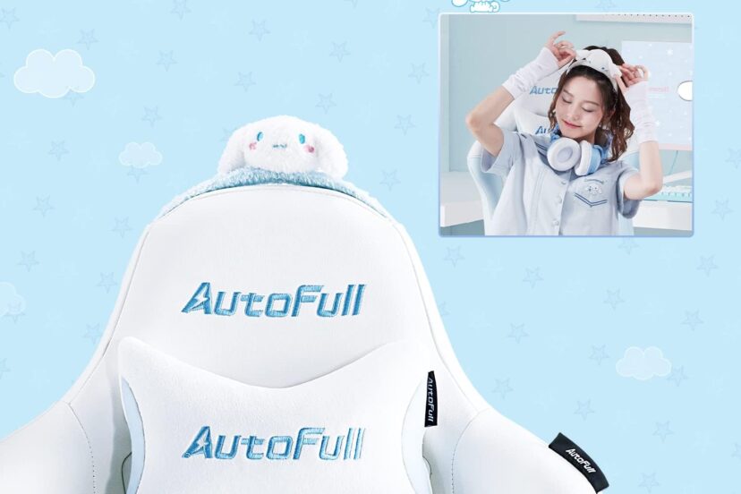 autofull cinnamoroll gaming chair high back ergonomic office desk computer chair with lumbar support racing style pu lea 1